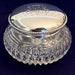 Large Deluxe Cut Crystal and Sterling Silver Vanity Jar Cosmetic Jar