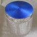 Large Guilloche Sterling Crystal Dresser Jar Circa 1877-1890 Birmingham George Bowen And Sons England