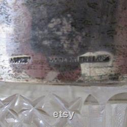 Large Guilloche Sterling Crystal Dresser Jar Circa 1877-1890 Birmingham George Bowen And Sons England