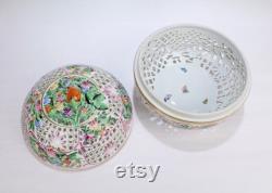 Large Herend Porcelain Reticulated Covered Table Or Dresser Box 6211 C 115 PC