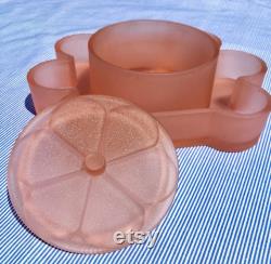 Lenox Imperial Glass Pink Satin Trinket Powder Box