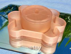 Lenox Imperial Glass Pink Satin Trinket Powder Box