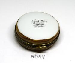 Limoges Box Eximious Lemon Tart & Powdered Sugar Dessert Pastry Peint Main