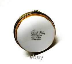Limoges Box Eximious Lemon Tart & Powdered Sugar Dessert Pastry Peint Main