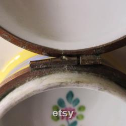 Limoges France Vintage Victorian Porcelain Dresser Jar Powder Vanity Box