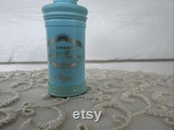 Loral Evyan NY Most Precious Powder Blue Bottle Gold Font VTG Partially Full