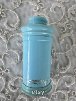 Loral Evyan NY Most Precious Powder Blue Bottle Gold Font VTG Partially Full
