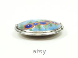 Louis Kuppenheim Germany Art Deco Silver 935 Guilloche Enamel Orientalist Powder Box- ca. 1920s