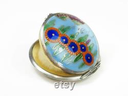 Louis Kuppenheim Germany Art Deco Silver 935 Guilloche Enamel Orientalist Powder Box- ca. 1920s