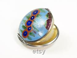 Louis Kuppenheim Germany Art Deco Silver 935 Guilloche Enamel Orientalist Powder Box- ca. 1920s