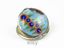 Louis Kuppenheim Germany Art Deco Silver 935 Guilloche Enamel Orientalist Powder Box- ca. 1920s