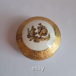 Lovely Limoges Courting Couple Vanity Box