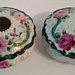 Lovely Vintage Porcelain Powder Jar and Hair Receiver With Roses Vanity Set