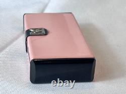 MCM La Fonteyn Compact Carryall Pink & Black Metal Triple Vanity Powder Box