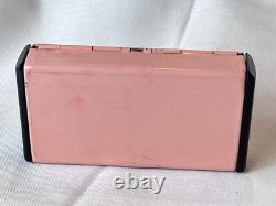 MCM La Fonteyn Compact Carryall Pink & Black Metal Triple Vanity Powder Box
