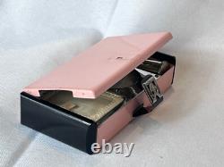 MCM La Fonteyn Compact Carryall Pink & Black Metal Triple Vanity Powder Box