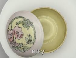 M.Z. Austria Hand-Painted Powder Jar Signed by Emma R. Salisbury