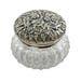 Mid 19th Century ABP Cut Crystal Dresser Jar with S. Kirk and Son Co. Sterling Silver Dogwood and Apple Blossom Floral Motif Repousse Lid
