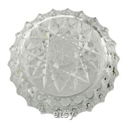 Mid 19th Century ABP Cut Crystal Dresser Jar with S. Kirk and Son Co. Sterling Silver Dogwood and Apple Blossom Floral Motif Repousse Lid