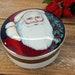 Mikasa Round Porcelain Trinket Powder Box Christmas Old Saint Nick 4 and 3 quarters inches Diameter