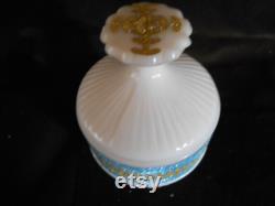 Milk Glass Powder Jar