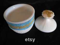 Milk Glass Powder Jar