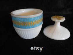 Milk Glass Powder Jar