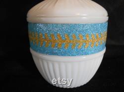 Milk Glass Powder Jar