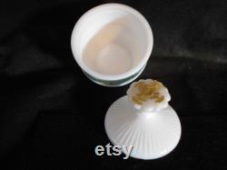 Milk Glass Powder Jar