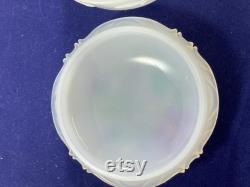 Milk Glass Souvenir Powder Box Cammar Iowa Trinket Box