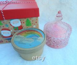 Mini Girls Boudoir Christmas Gift Set. Powder Puff, Powder Jar and Silky Dusting Powder. Talc and Cornflour Free.