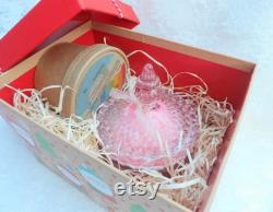 Mini Girls Boudoir Christmas Gift Set. Powder Puff, Powder Jar and Silky Dusting Powder. Talc and Cornflour Free.