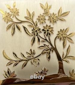 Mint Complete Elgin American Lotus Tree Powder Compact Set Original Box Booklet