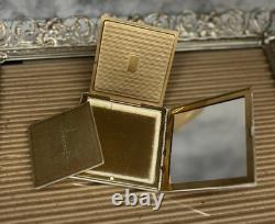 Mint Complete Elgin American Lotus Tree Powder Compact Set Original Box Booklet