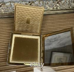Mint Complete Elgin American Lotus Tree Powder Compact Set Original Box Booklet