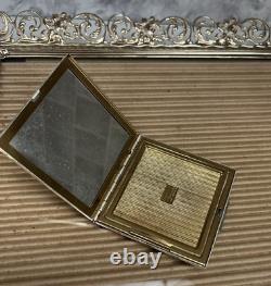 Mint Complete Elgin American Lotus Tree Powder Compact Set Original Box Booklet