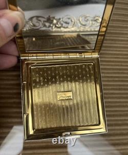 Mint Complete Elgin American Lotus Tree Powder Compact Set Original Box Booklet