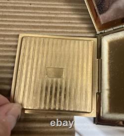 Mint Complete Elgin American Lotus Tree Powder Compact Set Original Box Booklet