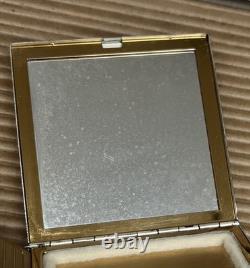 Mint Complete Elgin American Lotus Tree Powder Compact Set Original Box Booklet