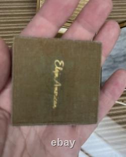 Mint Complete Elgin American Lotus Tree Powder Compact Set Original Box Booklet