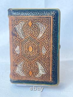 Mondaine Compact Book Style Art Nouveau Deco Double Vanity Rouge & Powder Box