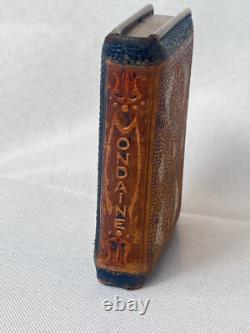 Mondaine Compact Book Style Art Nouveau Deco Double Vanity Rouge & Powder Box