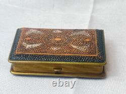 Mondaine Compact Book Style Art Nouveau Deco Double Vanity Rouge & Powder Box
