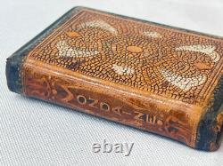 Mondaine Compact Book Style Art Nouveau Deco Double Vanity Rouge & Powder Box