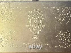 Mondaine Compact Book Style Art Nouveau Deco Double Vanity Rouge & Powder Box
