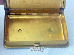Mondaine Compact Book Style Art Nouveau Deco Double Vanity Rouge & Powder Box
