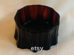 Mosser Glass Ebony Black Victorian Lady Powder Box or Trinket Dish