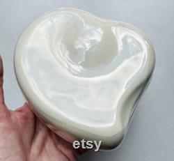 NEW SEALED Elsa Peretti Halston Free Form Heart Ceramic Powder Box with Powder 1970s