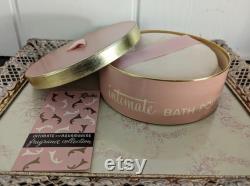 NOS Vintage Revlon Intimate Bath Powder With Lanolite Puff, Sealed Powder Unused, Original Pamphlet Powder Box Vintage Cosmetics 1950s