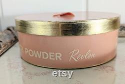 NOS Vintage Revlon Intimate Bath Powder With Lanolite Puff, Sealed Powder Unused, Original Pamphlet Powder Box Vintage Cosmetics 1950s